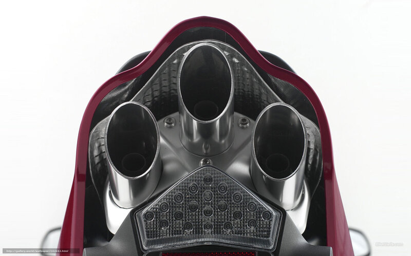 Motorcycle Exhaust System — Red