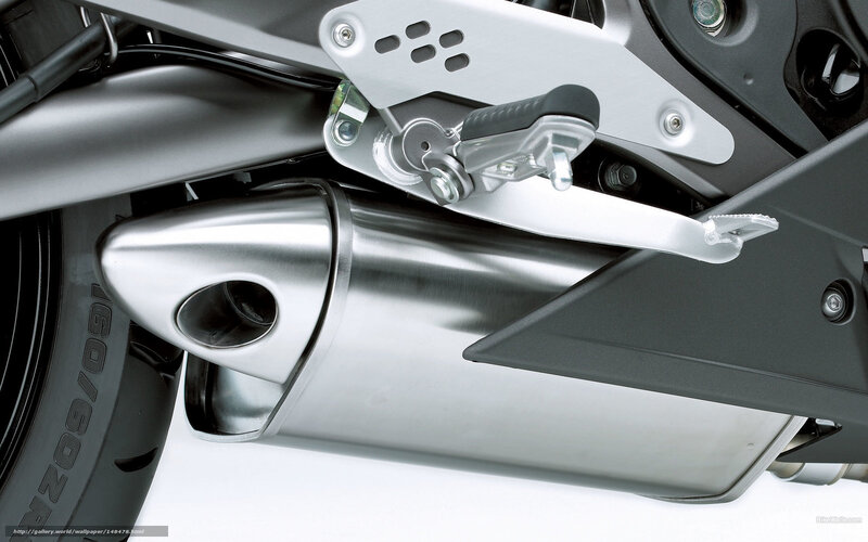 Motorcycle Exhaust System — Silver, Neutral, Photograph