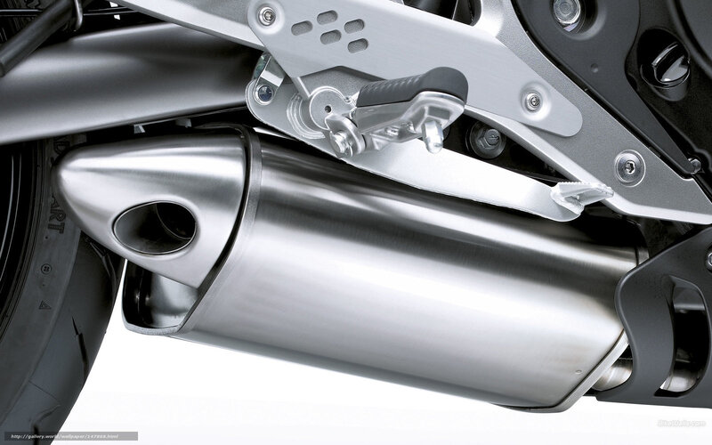Motorcycle Exhaust System — Silver, Neutral