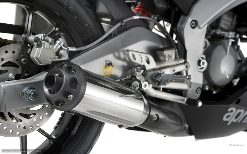 Motorcycle Exhaust System — Silver, Technical, Photograph