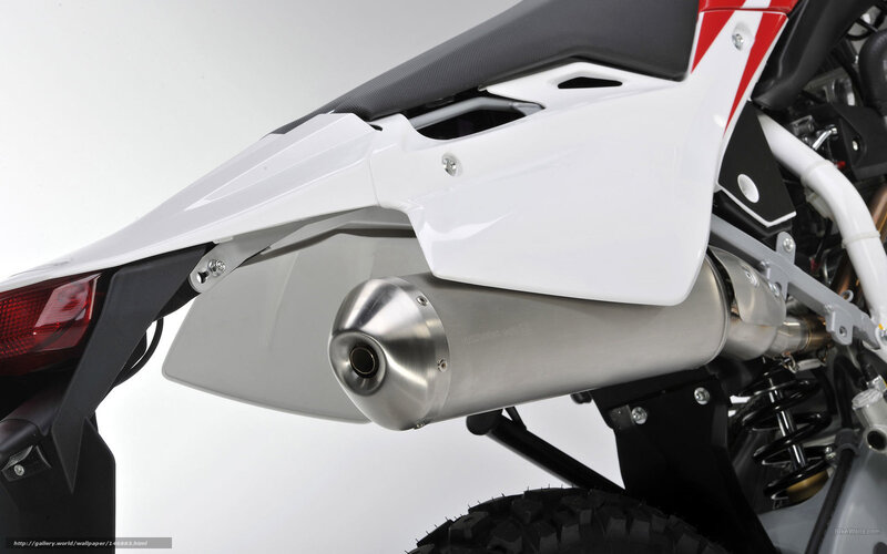 Motorcycle Exhaust — White