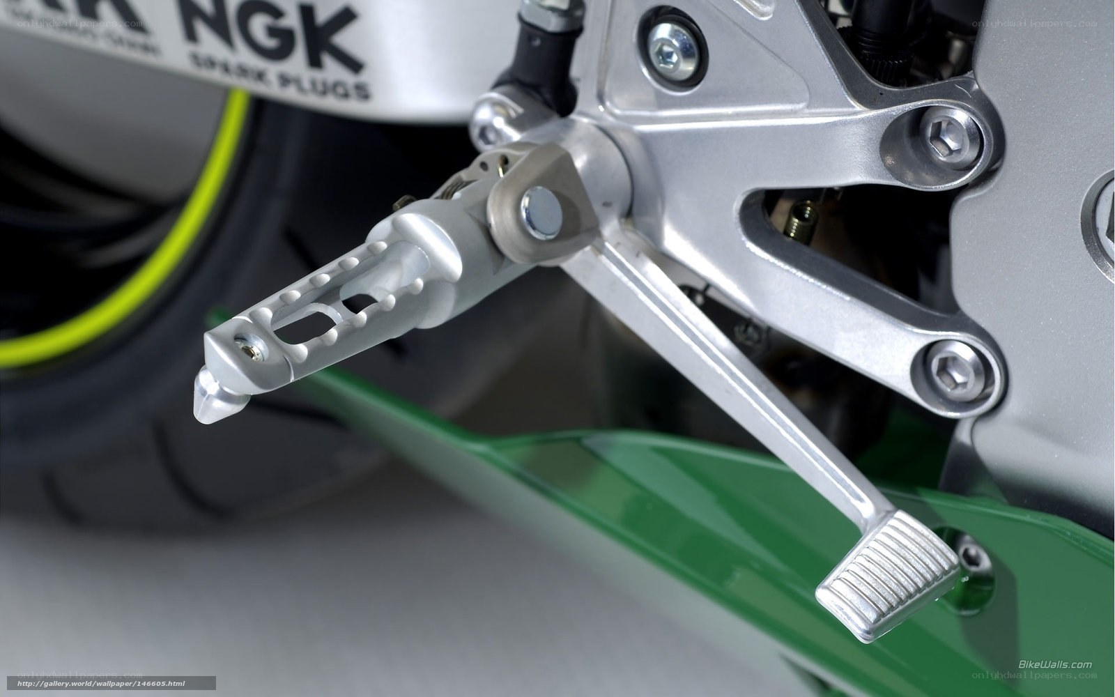 motorcycle foot pegs close-up