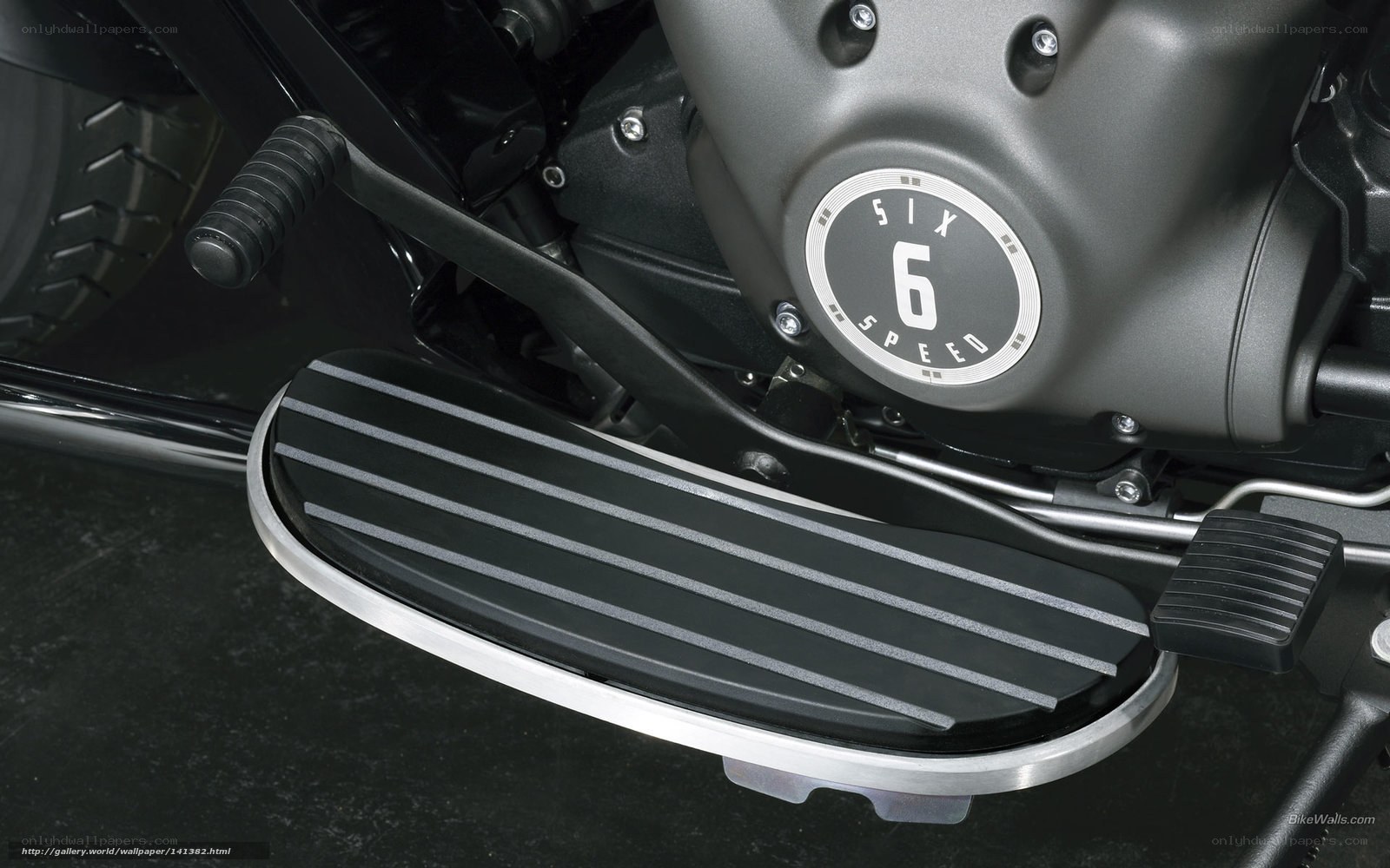 motorcycle footpeg detail