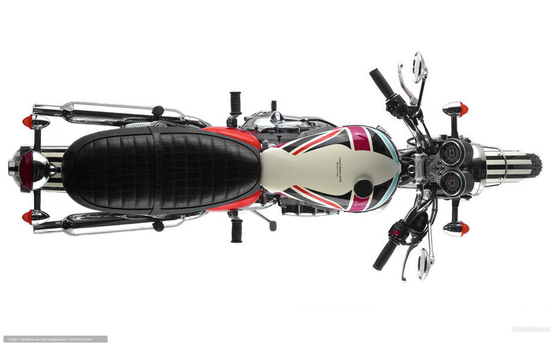 Motorcycle from Top View — Black, Neutral, Photograph