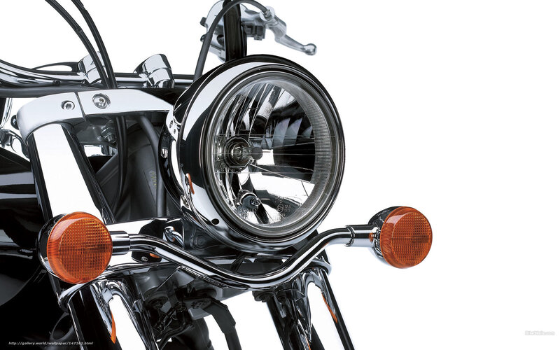 Motorcycle Front Headlight — Black