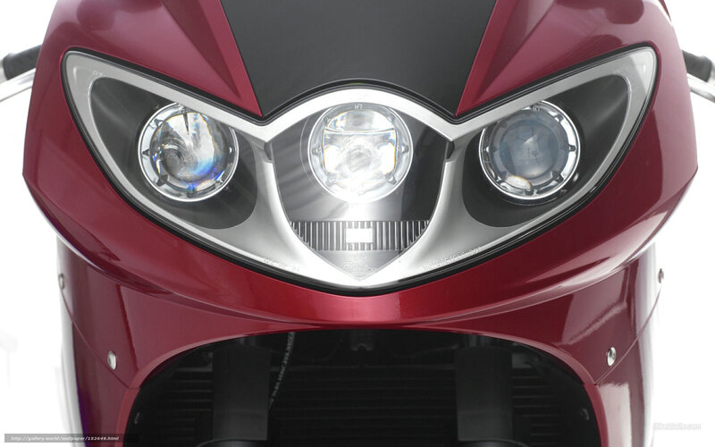 Motorcycle Front Headlight — Red