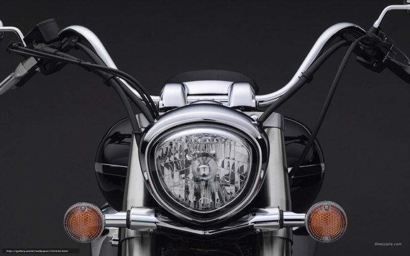 Motorcycle Front View — Black, Dramatic, Photograph, Headlight, Handlebars