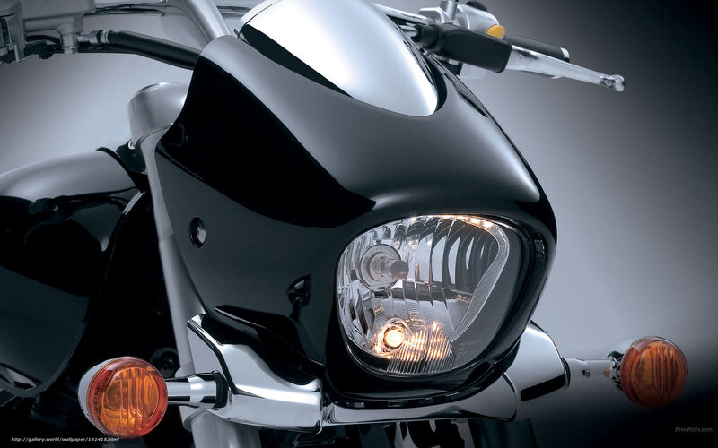 Motorcycle Front View — Black, Dramatic