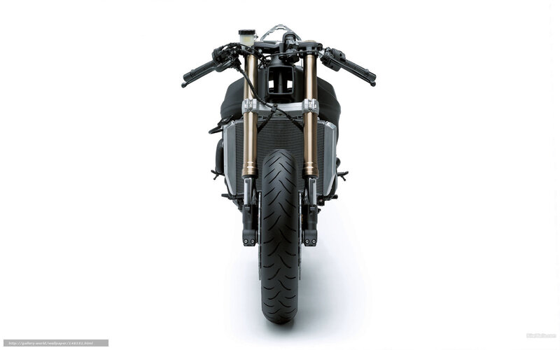 Motorcycle Front View — Black, Neutral, Photograph, Handlebars, Front Wheel