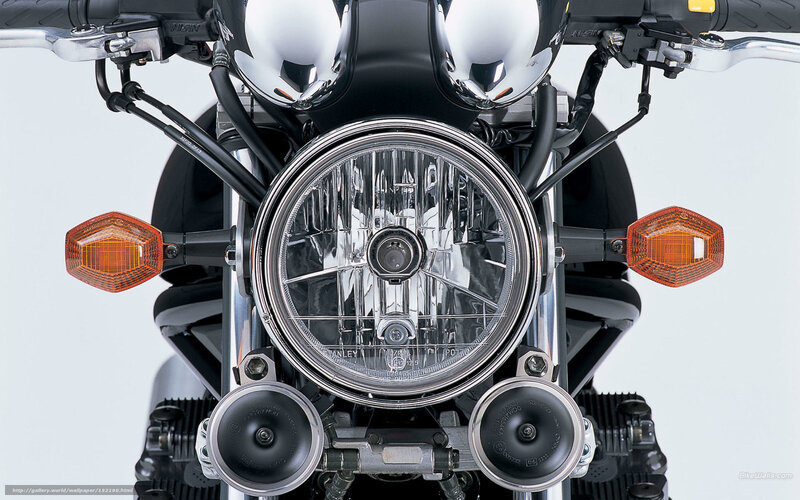 Motorcycle Front View — Black, Neutral, Photograph, Headlight, Turn Signals