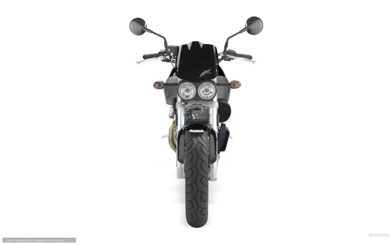 Motorcycle Front View — Black, Neutral, Photograph, Headlights
