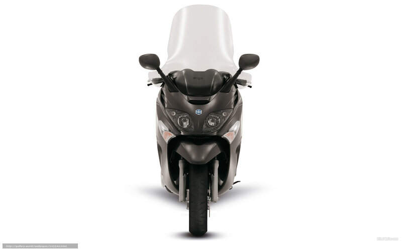 Motorcycle Front View — Black, Neutral, Photograph, Windshield