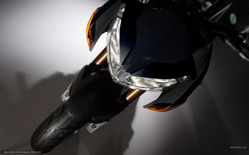 Motorcycle Front View — Black