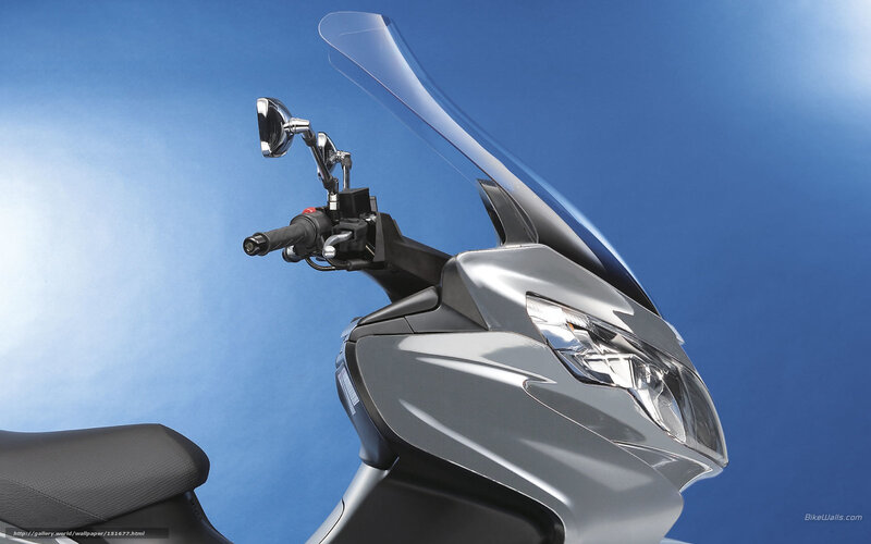 Motorcycle Front View — Blue