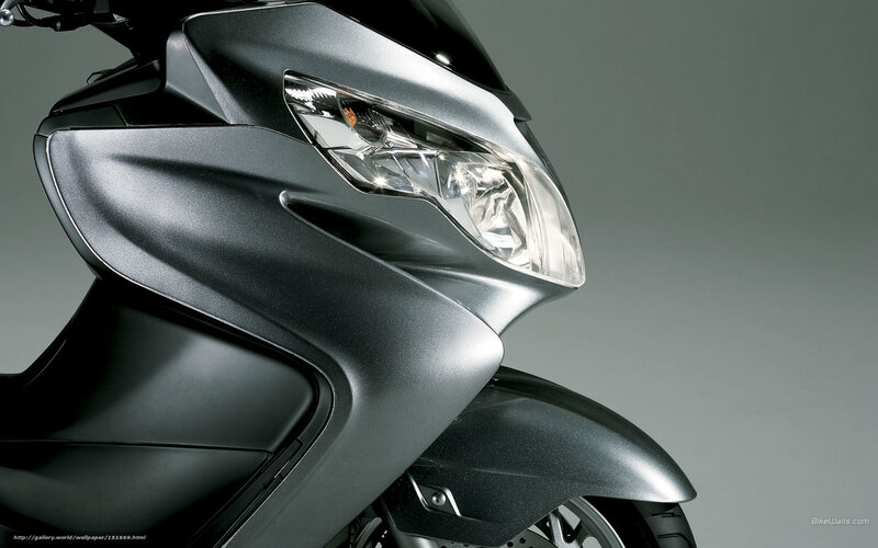 Motorcycle Front View — Gray, Neutral, Photograph, Headlight