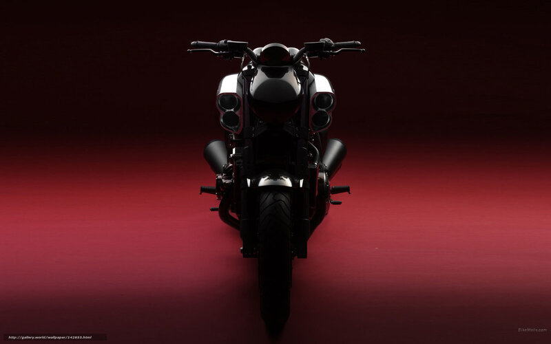 motorcycle front view on red