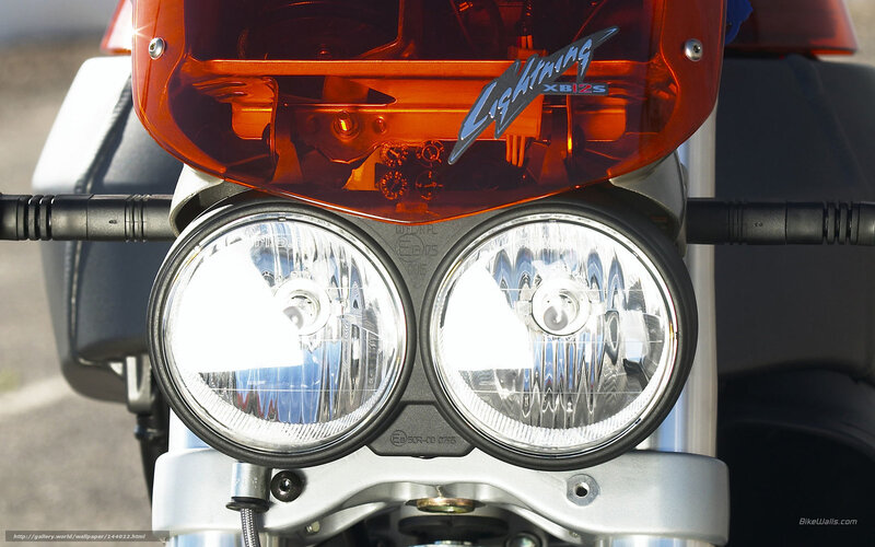 Motorcycle Front View — Orange