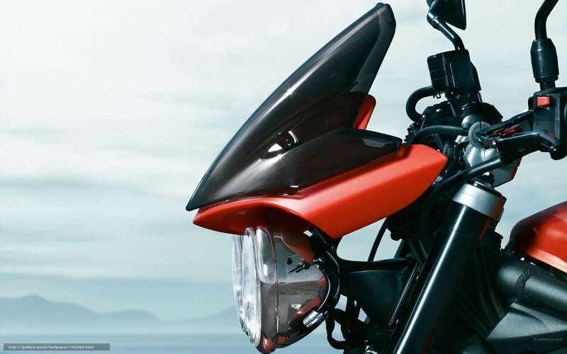 Motorcycle Front View — Red, Calm