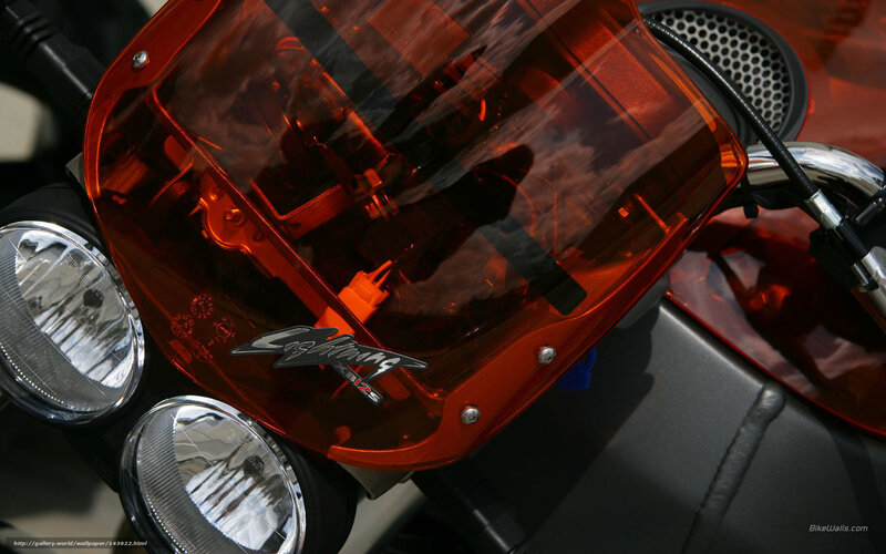 Motorcycle Front View — Red