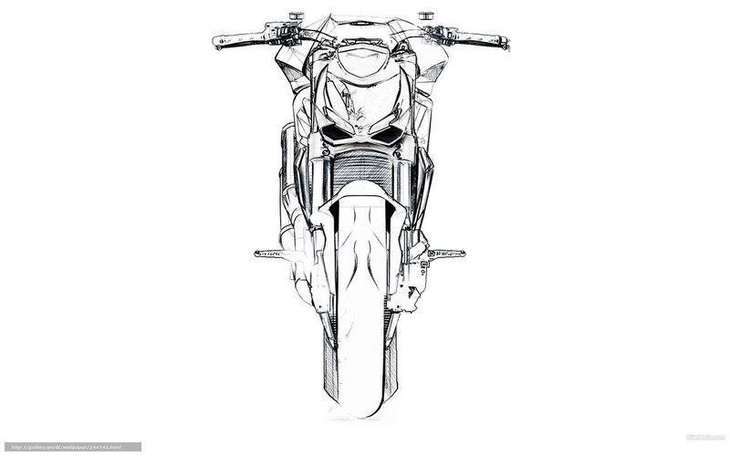 motorcycle front view sketch