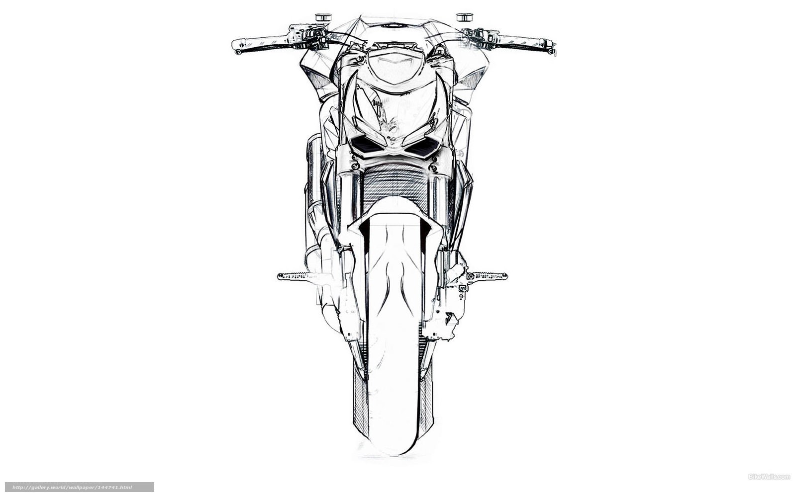 motorcycle front view sketch