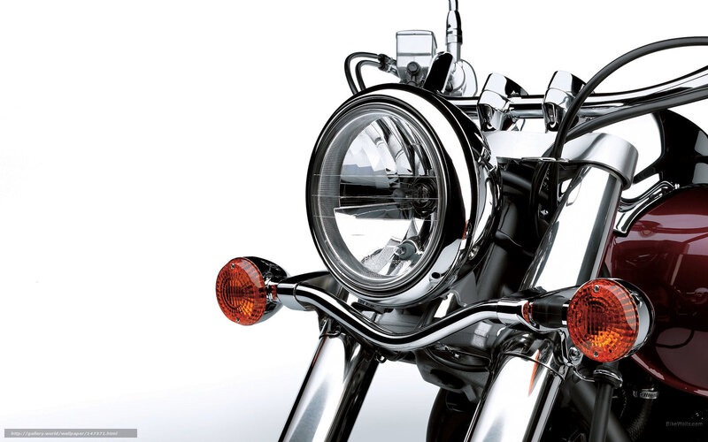 Motorcycle Front View — White, Clean