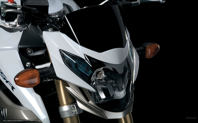 Motorcycle Front View — White, Dramatic
