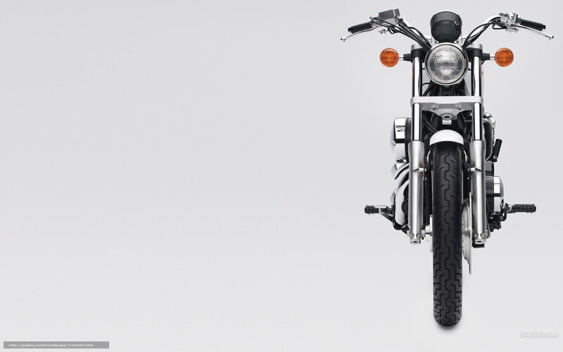 Motorcycle Front View — White, Neutral, Photograph, Headlight, Handlebars, Front Wheel