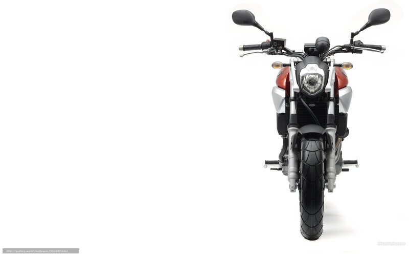 Motorcycle Front View — White, Neutral, Photograph, Headlight, Handlebars, Tire
