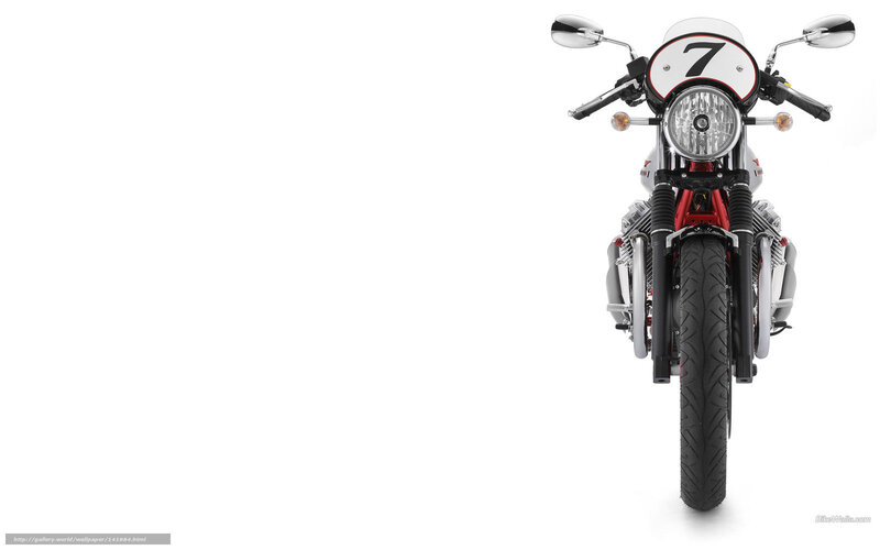 Motorcycle Front View — White