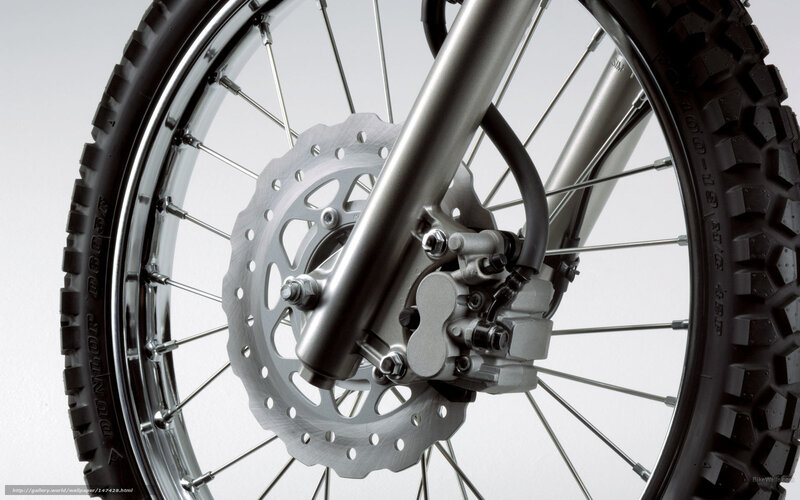 motorcycle front wheel and brake