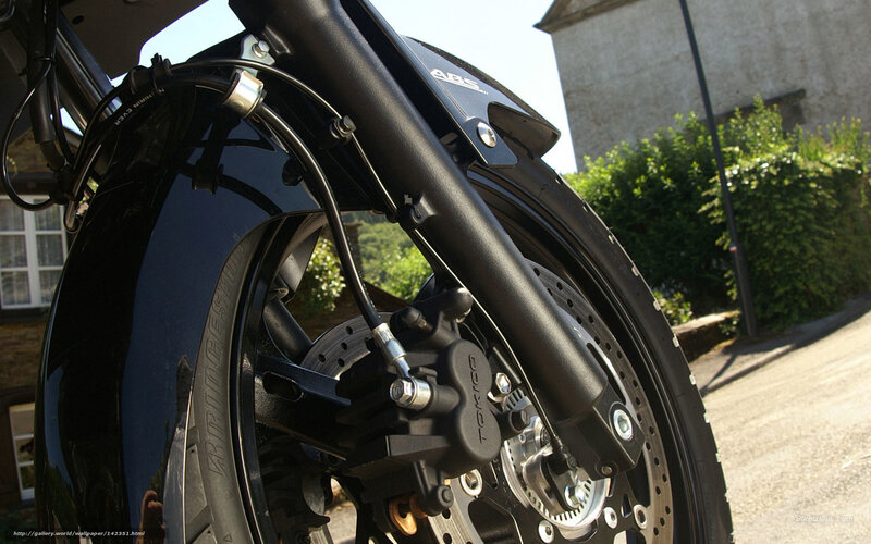 Motorcycle Front Wheel — Black, Calm