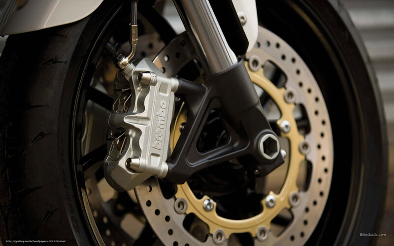 Motorcycle Front Wheel — Black, Detailed