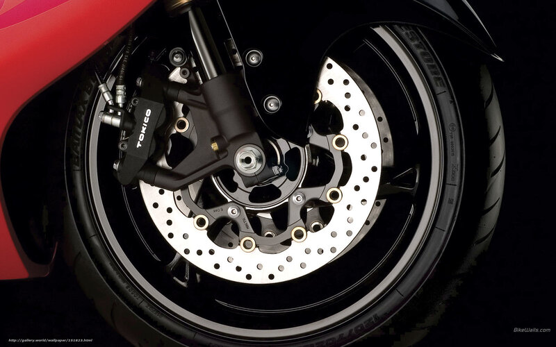 Motorcycle Front Wheel — Black, Dramatic, Photograph, Brake Caliper, Disc Brake