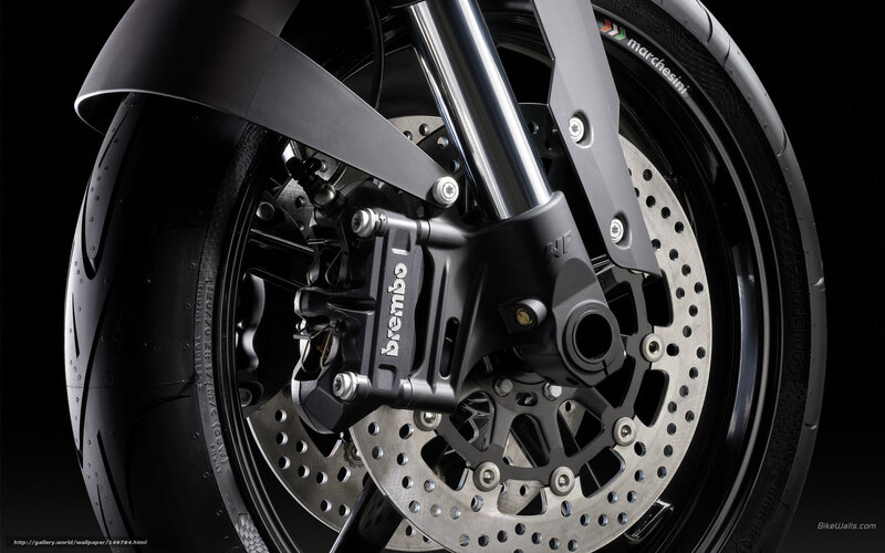 Motorcycle Front Wheel — Black, Dramatic, Photograph, Brake Caliper