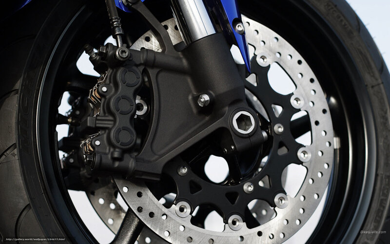 Motorcycle Front Wheel — Black, Mechanical, Photograph, Brake Disc, Caliper