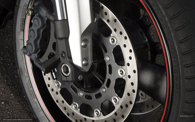 Motorcycle Front Wheel — Black, Mechanical, Photograph