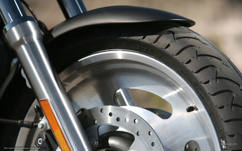 Motorcycle Front Wheel — Black, Neutral, Afternoon