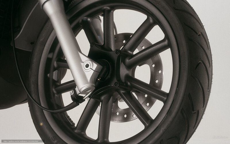 Motorcycle Front Wheel — Black, Neutral, Photograph, Brake Disc, Fork