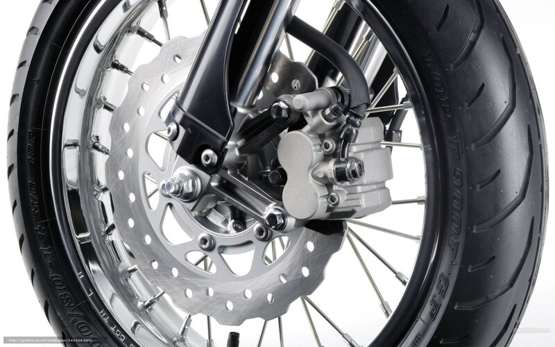 Motorcycle Front Wheel — Black, Neutral, Photograph, Brake Disc