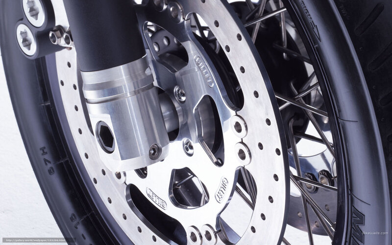 Motorcycle Front Wheel — Black, Neutral, Photograph, Brake Disc, Tire, Fork