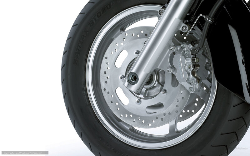 Motorcycle Front Wheel — Black, Neutral, Photograph, Tire, Brake Disc, Fork
