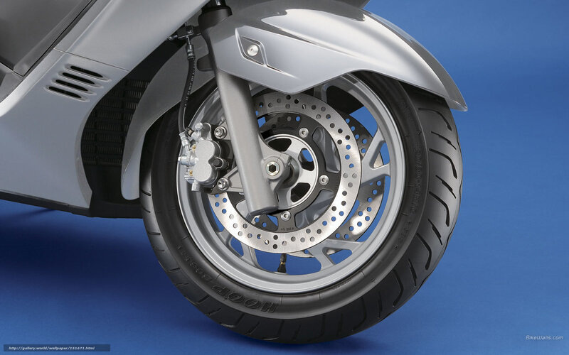Motorcycle Front Wheel — Blue, Neutral
