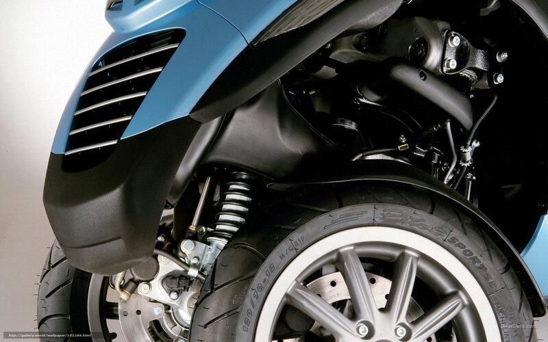 Motorcycle Front Wheel — Blue