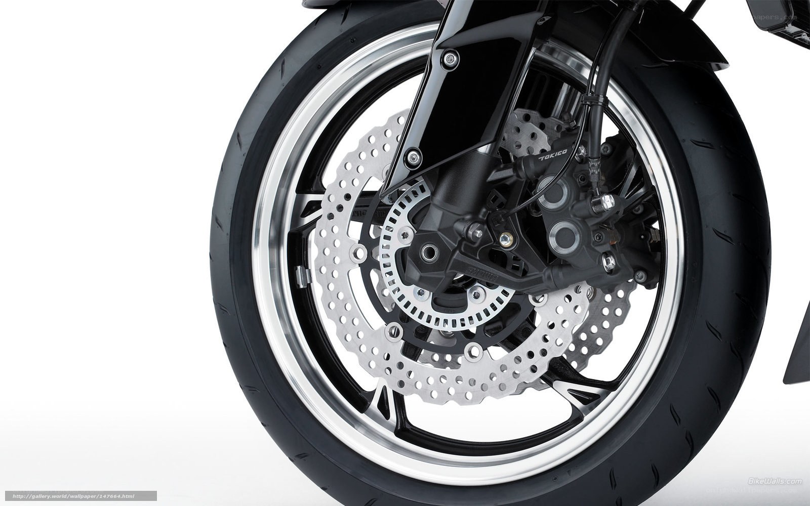 motorcycle front wheel close-up