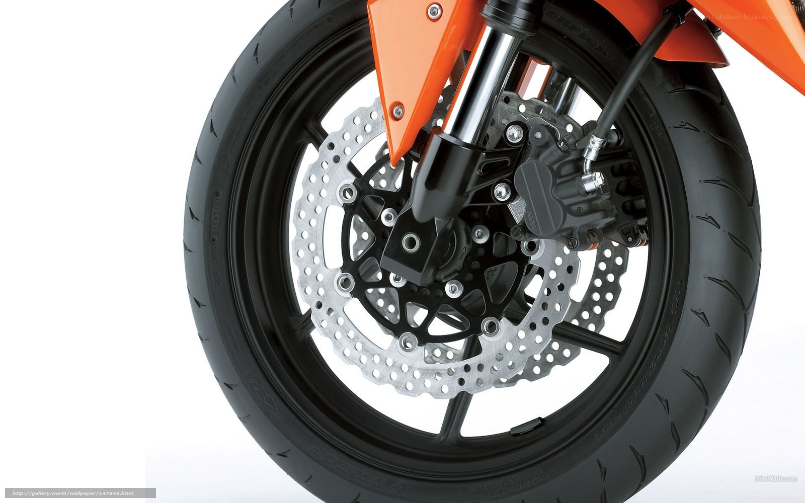 motorcycle front wheel close-up