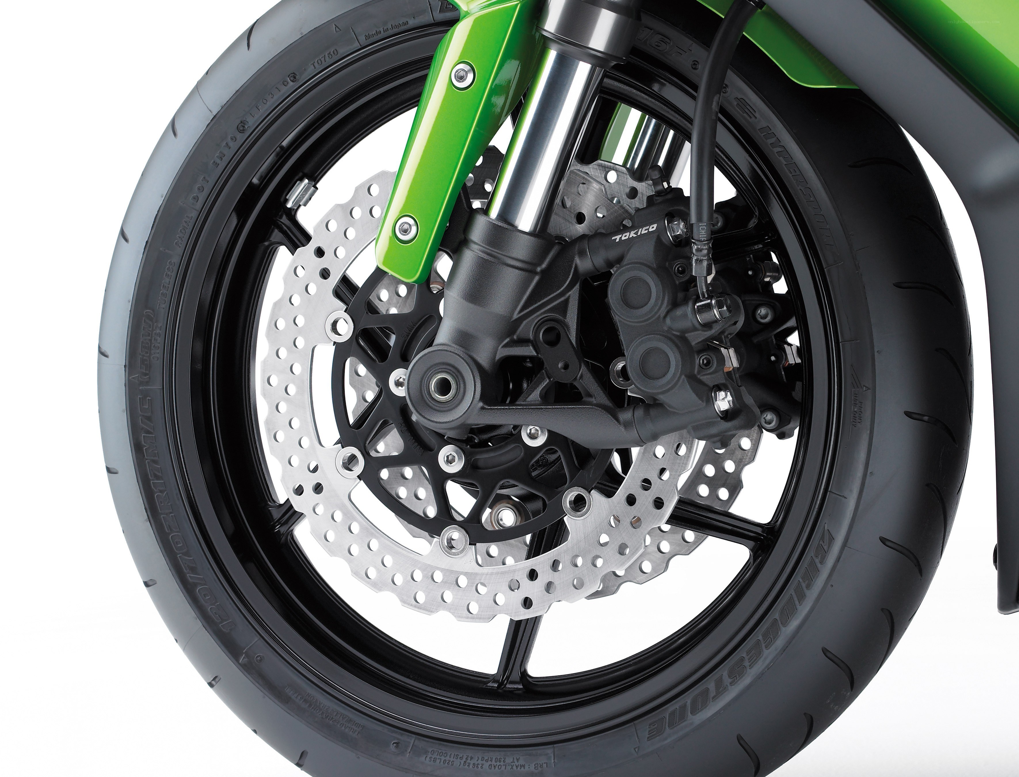 motorcycle front wheel close-up