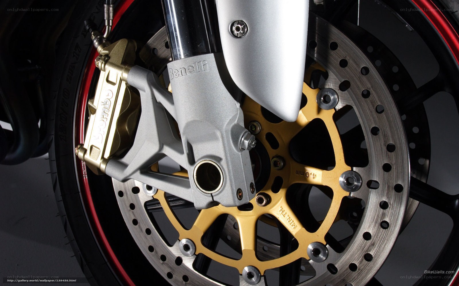 motorcycle front wheel close-up