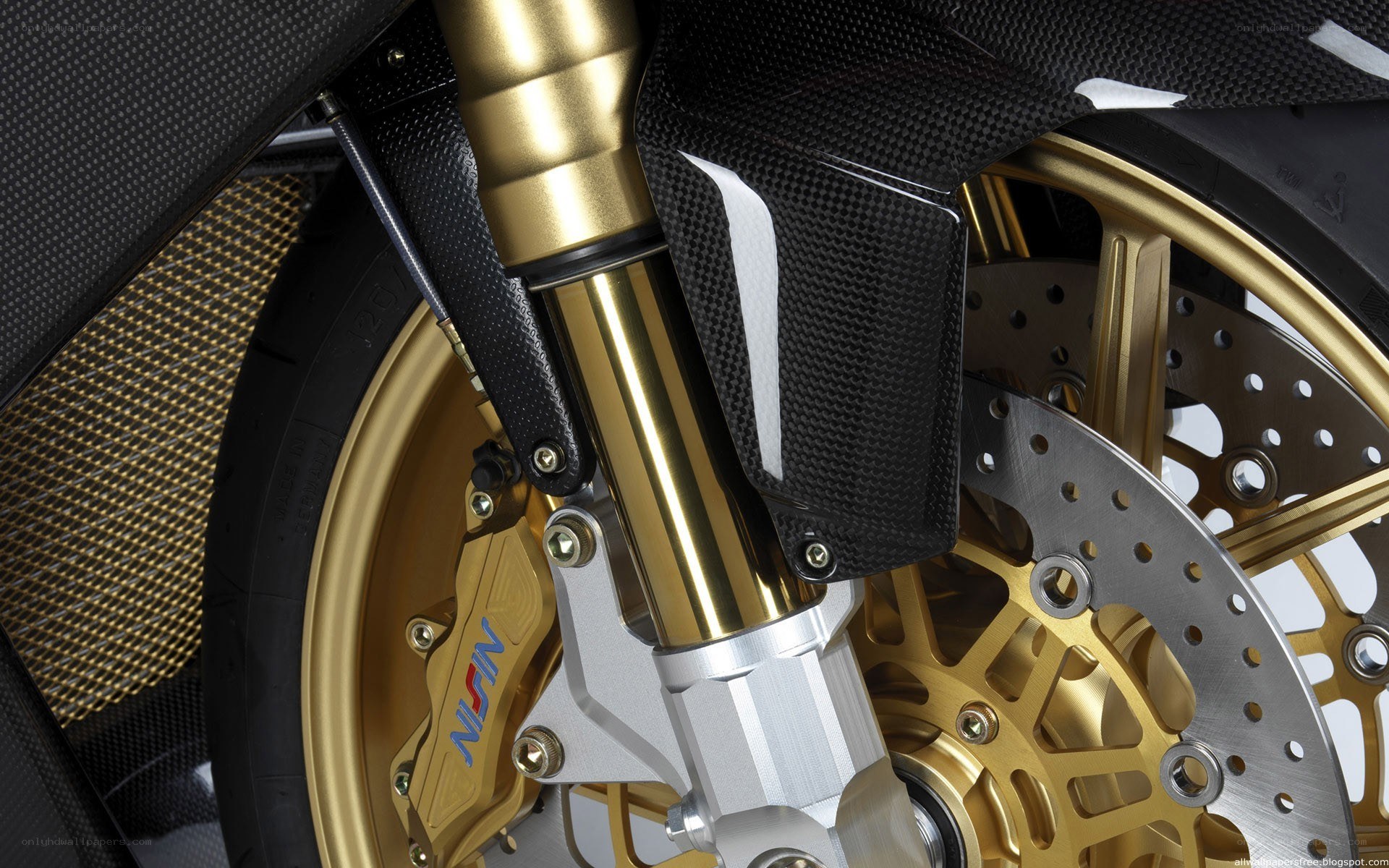 motorcycle front wheel detail