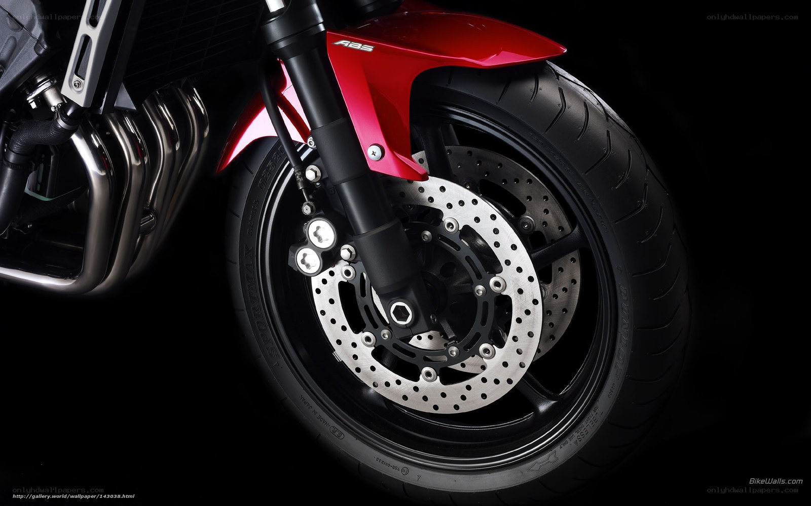 motorcycle front wheel detail